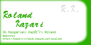 roland kazari business card